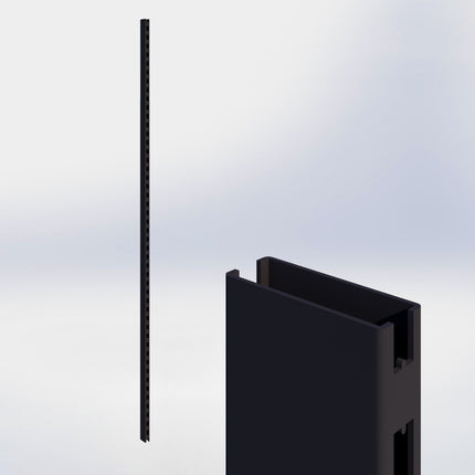 Staander - H250 x B3 x D8 cm - Zwart