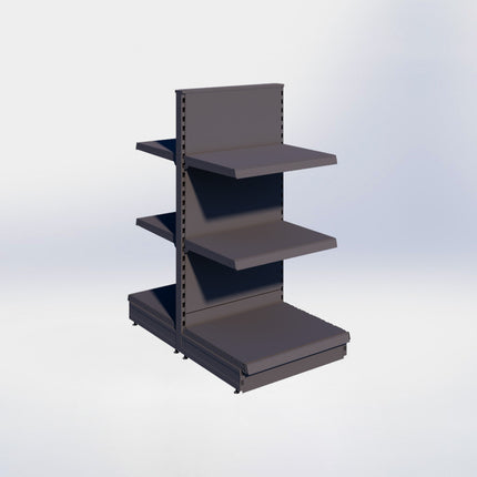 Middenstelling - H140 x B66,5 x D57 cm - 3 niveaus - Antraciet