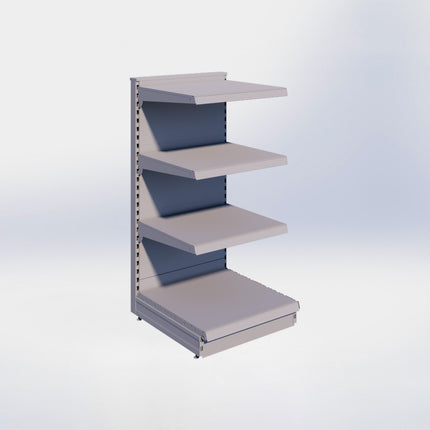 Kopstelling - H140 x B66,5 x D67 cm - 4 niveaus - Grijs