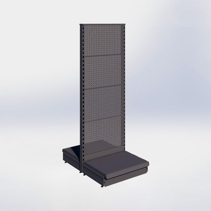 Middenstelling perforatie - H180 x B66,5 x D47 cm - 1 niveau - Antraciet