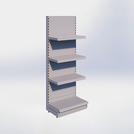 Kopstelling - H180 x B66,5 x D37 cm - 4 niveaus - Grijs