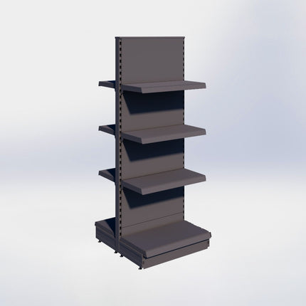 Middenstelling - H180 x B66,5 x D37 cm - 4 niveaus - Antraciet