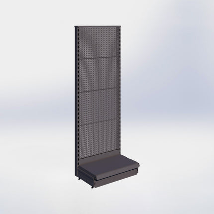 Kopstelling perforatie - H180 x B66,5 x D37 cm - 1 niveau - Antraciet