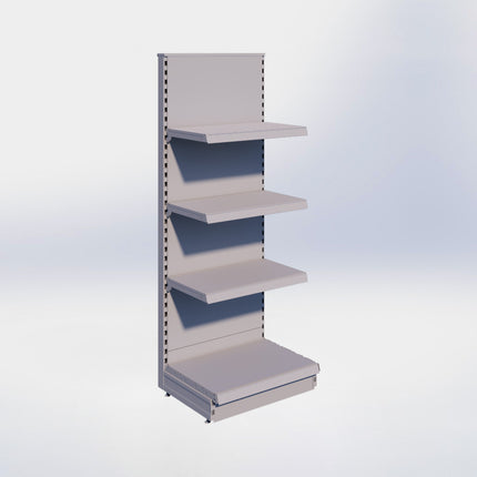 Kopstelling - H180 x B66,5 x D47 cm - 4 niveaus - Grijs