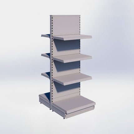 Middenstelling - H180 x B66,5 x D47 cm - 4 niveaus - Grijs