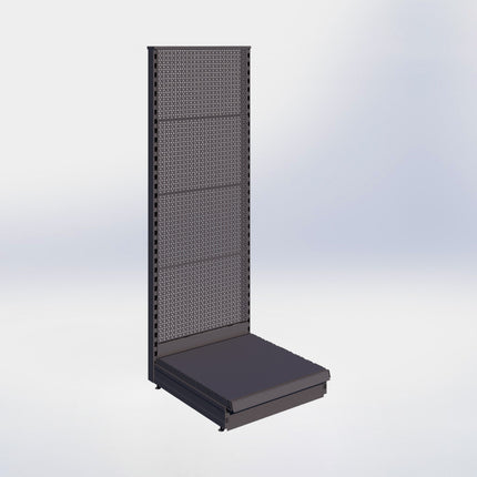 Kopstelling perforatie - H180 x B66,5 x D67 cm - 1 niveau - Antraciet