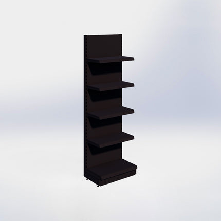 Wandstelling - H215 x B66,5 x D37 cm - 5 niveaus - Zwart
