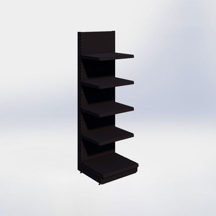 Wandstelling - H215 x B66,5 x D57 cm - 5 niveaus - Zwart