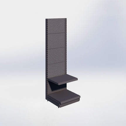 Wandstelling perforatie - H215 x B66,5 x D57 cm - 2 niveaus - Antraciet