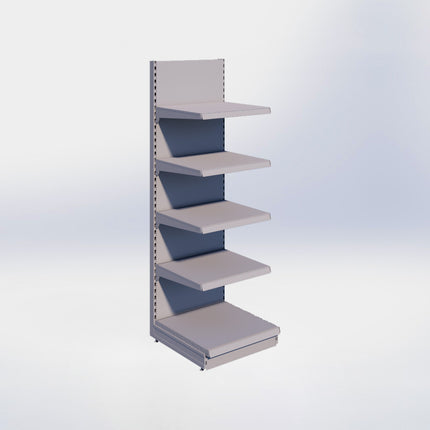 Wandstelling - H215 x B66,5 x D67 cm - 5 niveaus - Grijs