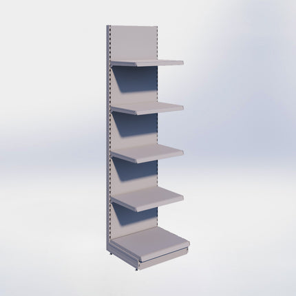 Wandstelling - H250 x B66,5 x D57 cm - 5 niveaus - Grijs