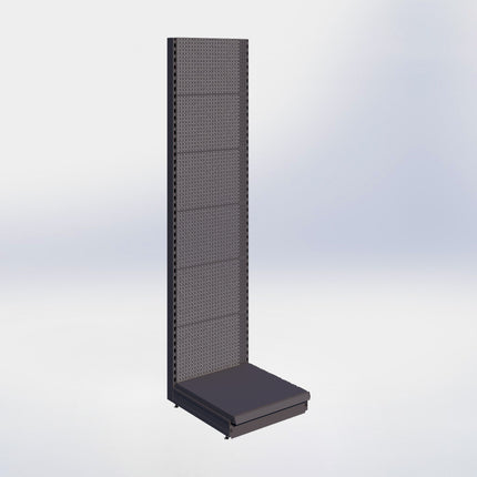 Wandstelling perforatie - H250 x B66,5 x D67 cm - 1 niveau - Antraciet