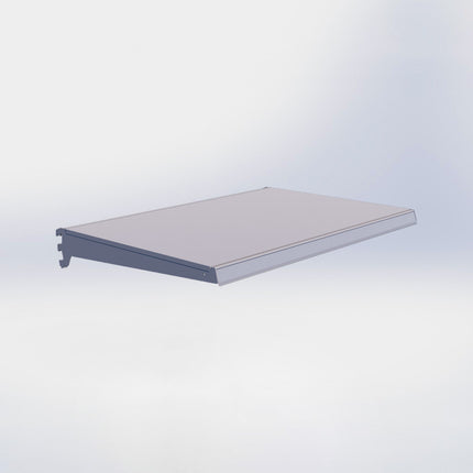 Legplank - L100 x D67 cm - met dragers en prijsetiket - Grijs