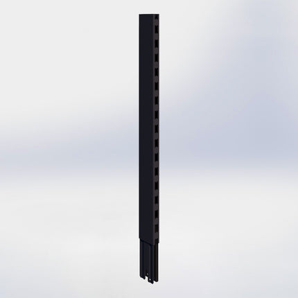 Verlengstuk - H80 x B3 x D8 cm - Zwart