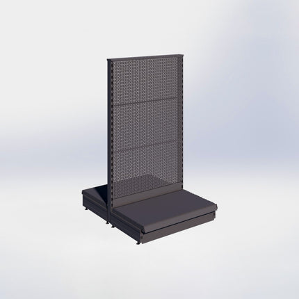 Middenstelling perforatie - H140 x B80 x D47 cm - 1 niveau - Antraciet