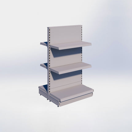 Middenstelling - H140 x B80 x D37 cm - 3 niveaus - Grijs