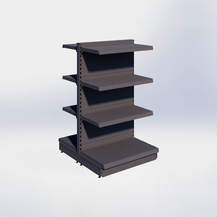 Middenstelling - H140 x B80 x D47 cm - 4 niveaus - Antraciet