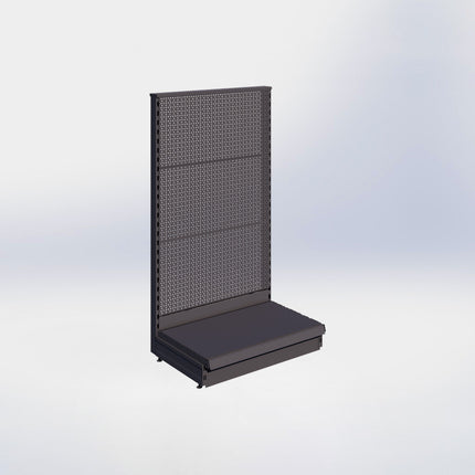 Kopstelling perforatie - H140 x B80 x D47 cm - 1 niveau - Antraciet