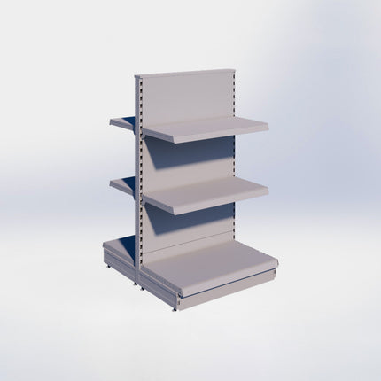 Middenstelling - H140 x B80 x D47 cm - 3 niveaus - Grijs