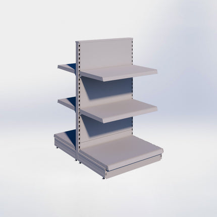 Middenstelling - H140 x B80 x D57 cm - 3 niveaus - Grijs