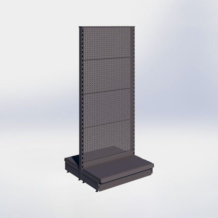 Middenstelling perforatie - H180 x B80 x D37 cm - 1 niveau - Antraciet