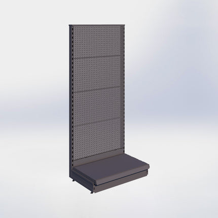 Kopstelling perforatie - H180 x B80 x D47 cm - 1 niveau - Antraciet