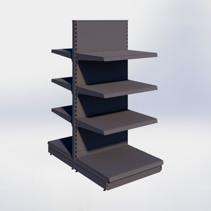 Middenstelling - H180 x B80 x D67 cm - 4 niveaus - Antraciet