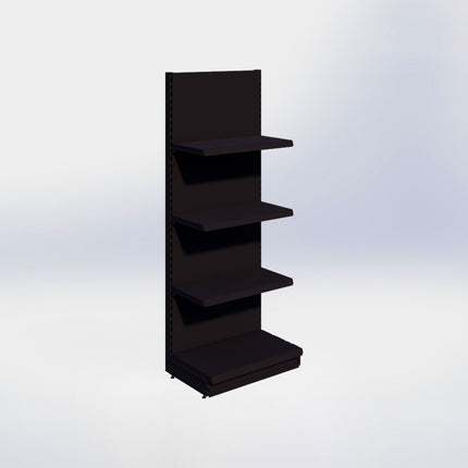 Wandstelling - H215 x B80 x D47 cm - 4 niveaus - Zwart