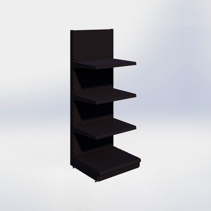 Wandstelling - H215 x B80 x D67 cm - 4 niveaus - Zwart