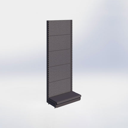 Wandstelling perforatie - H215 x B80 x D37 cm - 1 niveau - Antraciet