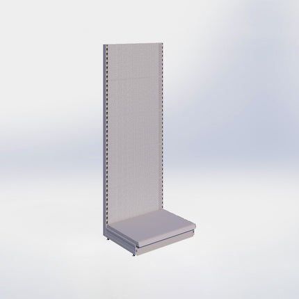 Wandstelling perforatie - H215 x B80 x D57 cm - 1 niveau - Grijs