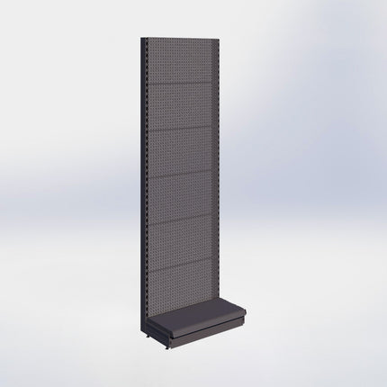 Wandstelling perforatie - H250 x B80 x D37 cm - 1 niveau - Antraciet