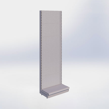 Wandstelling perforatie - H250 x B80 x D37 cm - 1 niveau - Grijs