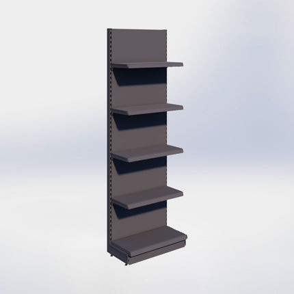 Wandstelling - H250 x B80 x D37 cm - 5 niveaus - Antraciet
