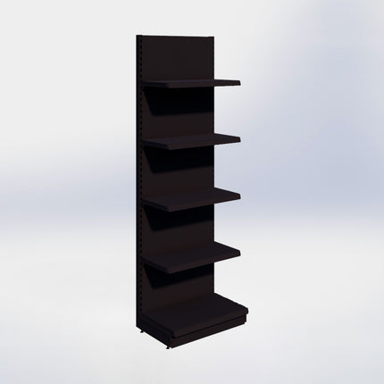 Wandstelling - H250 x B80 x D47 cm - 5 niveaus - Zwart