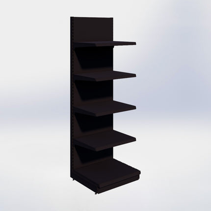 Wandstelling - H250 x B80 x D67 cm - 5 niveaus - Zwart