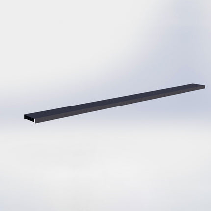 Afdekkap - L100 x D8 cm - Antraciet