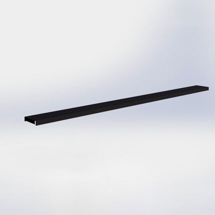 Afdekkap - L100 x D8 cm - Zwart