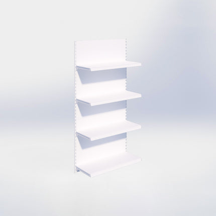 Wandrailstelling - H200 x B100 x D37 cm - 4 niveaus - Wit