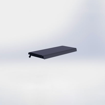 Legplank - L66,5 x D30 cm - met dragers en prijsetiket - Antraciet