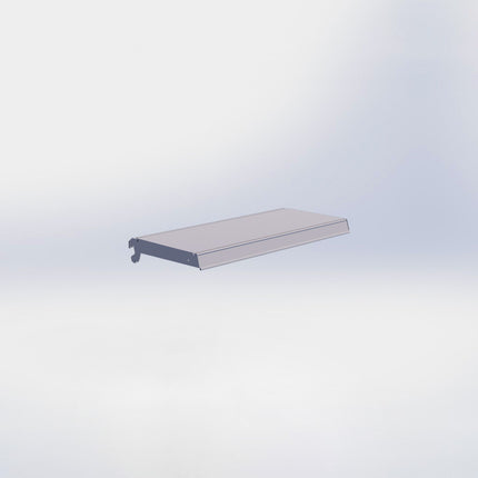 Legplank - L66,5 x D30 cm - met dragers en prijsetiket - Grijs