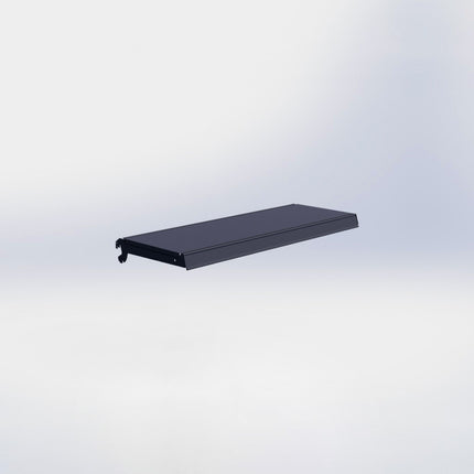 Legplank - L80 x D30 cm - met dragers en prijsetiket - Antraciet