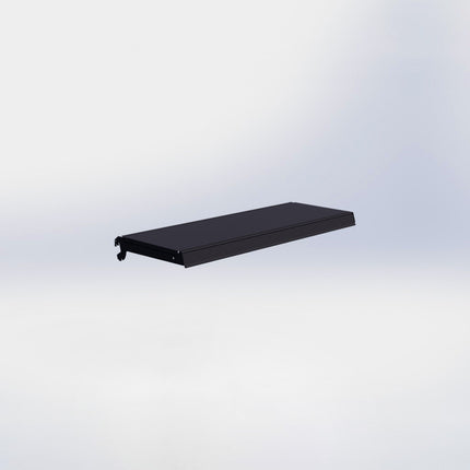 Legplank - L80 x D30 cm - met dragers en prijsetiket - Zwart