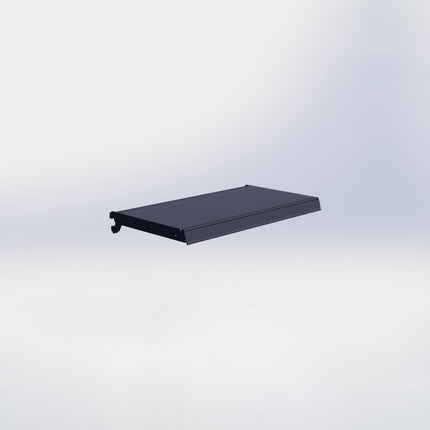 Legplank - L66,5 x D37 cm - met dragers en prijsetiket - Antraciet