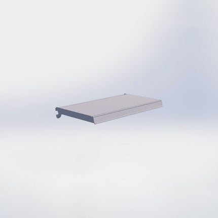 Legplank - L66,5 x D37 cm - met dragers en prijsetiket - Grijs