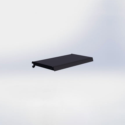 Legplank - L66,5 x D37 cm - met dragers en prijsetiket - Zwart