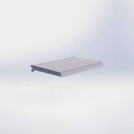 Legplank - L66,5 x D47 cm - met dragers en prijsetiket - Grijs