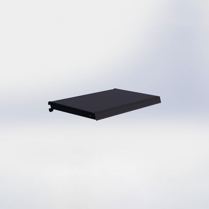 Legplank - L66,5 x D47 cm - met dragers en prijsetiket - Zwart