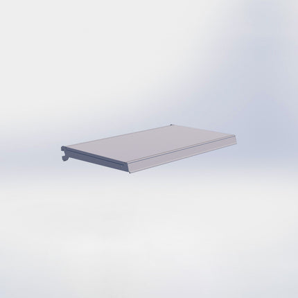 Legplank - L80 x D47 cm - met dragers en prijsetiket - Grijs