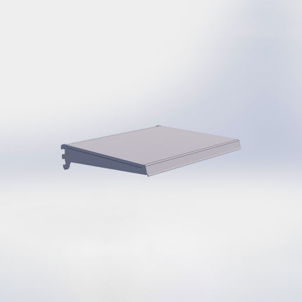 Legplank - L66,5 x D57 cm - met dragers en prijsetiket - Grijs